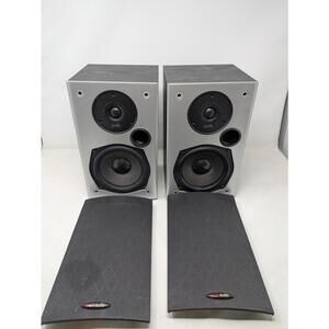 Polk Audio M10 Bookshelf Speakers Black Front Back Rear Home Theater